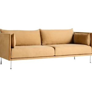 TIPTOE Sofas Und Liegen-HAY Sofa 3-Sitzer Silhouette, Linara 142/Sense cognacfarben – Chrom