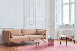 TIPTOE Sofas Und Liegen-HAY Sofa 3-Sitzer Silhouette, Linara 142/Sense cognacfarben – Chrom
