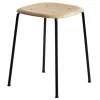HAY Sitzgelegenheiten-Soft Edge 70 Hocker, Schwarz – Eiche lackiert