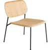 HAY Sitzgelegenheiten-Soft Edge 100 Loungestuhl, Schwarz – Eiche lackiert