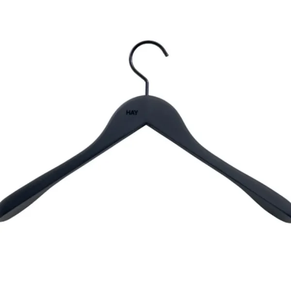 HAY Garderoben Und Kleiderbügel^Soft Kleiderbügel, breit, schwarz, 4 Stück