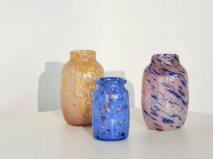 Ku00e4hler Vasen-HAY Splash Vase, 30 cm, Hellrosa – Gelb