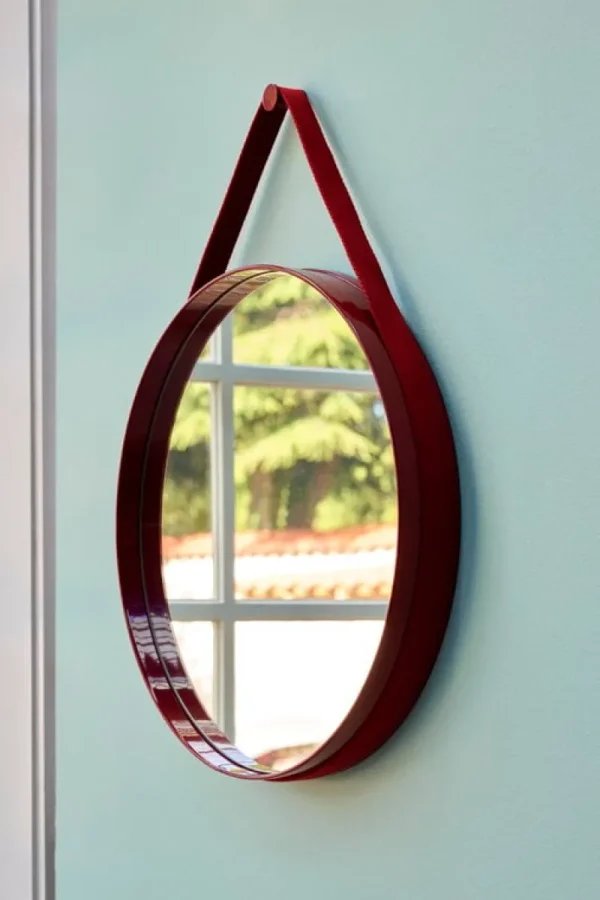 HAY Badezimmerspiegel | Spiegel^Strap Spiegel, No 2, groß, Rot