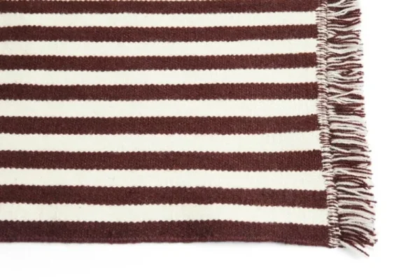 HAY Teppiche Und Läufer^Stripes and Stripes Wollteppich, 200 x 60 cm, Cremeweiß