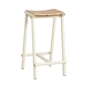 Hem Sitzgelegenheiten-HAY Taburete 8 Barhocker, niedrig, 65 cm, Eierschale - Eiche lackiert