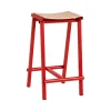 HAY Sitzgelegenheiten-Taburete 8 Barhocker, niedrig, 65 cm, signalrot - Eiche lackiert