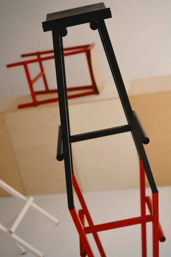 Hem Sitzgelegenheiten-HAY Taburete 8 Barhocker, niedrig, 65 cm, Eierschale - Eiche lackiert