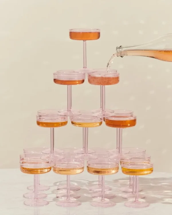 HAY Geschirr | Gläser Und Tassen^Tint Coupé-Glas, 2 Stück, Rosa