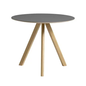 Vitra Tische-HAY Tisch CPH20 2.0, 90 cm, Eiche lackiert - graues Linoleum
