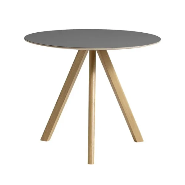 Vitra Tische-HAY Tisch CPH20 2.0, 90 cm, Eiche lackiert - graues Linoleum