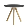 Vitra Tische-HAY Tisch CPH20 2.0, 90 cm, Eiche lackiert - schwarzes Linoleum