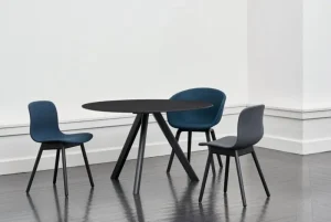 Vitra Tische-HAY Tisch CPH20 2.0, 120 cm, Eiche schwarz - schwarzes Linoleum
