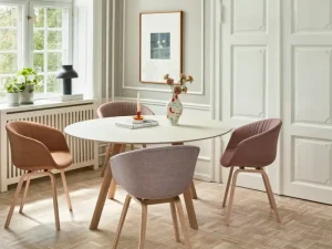 TIPTOE Tische-HAY Tisch CPH25 2.0, 140 cm, Eiche lackiert - naturweißes Linoleum