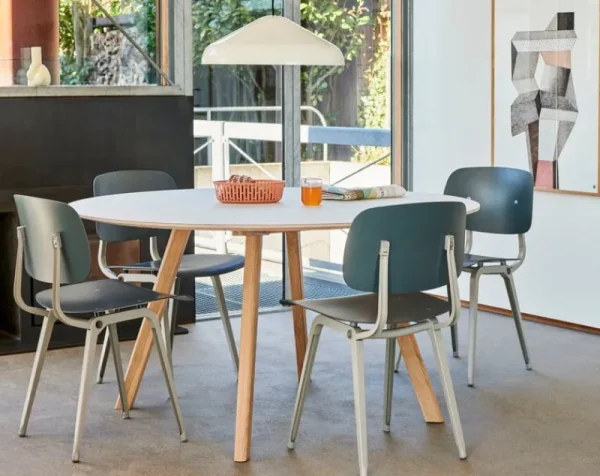 TIPTOE Tische-HAY Tisch CPH25 2.0, 140 cm, Eiche lackiert - naturweißes Linoleum