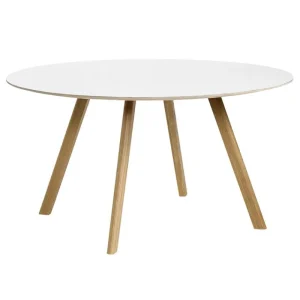 Muuto Tische-HAY Tisch CPH25 2.0, 140 cm, lackierte Eiche - weißes Laminat