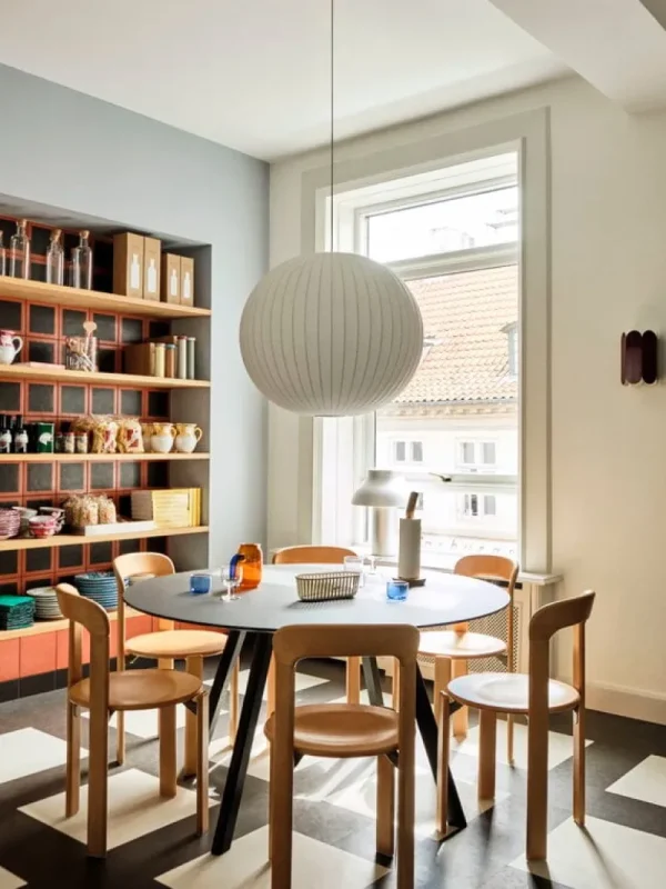 Vitra Tische-HAY Tisch CPH25 2.0, 140 cm, schwarzes Laminat - schwarzes Linoleum