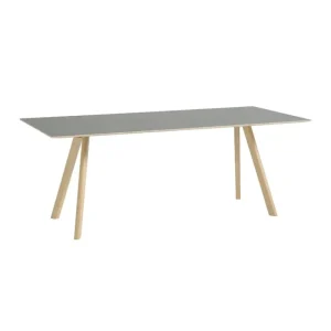 Vitra Tische-HAY Tisch CPH30 2.0, 200 x 90 cm, Eiche lackiert - graues Linoleum