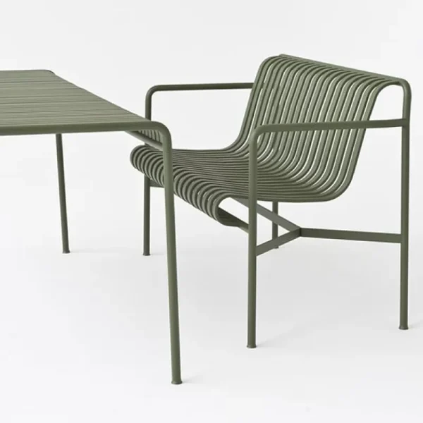HAY Terrassenmöbel^Tisch Palissade, 82,5 x 90 cm, olivgrün