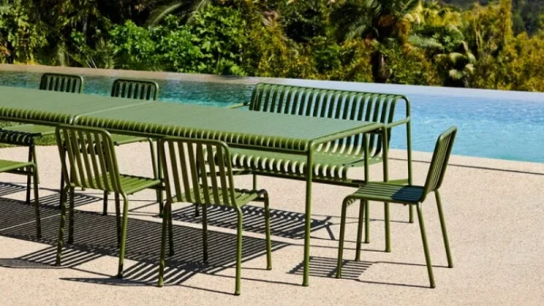 HAY Terrassenmöbel^Tisch Palissade, 170 x 90 cm, olivgrün