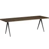 Warm Nordic Tische-HAY Tisch Pyramid 02, 250 x 85 cm, schwarz – Eiche geräuchert