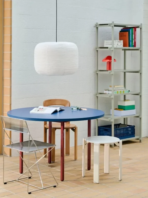 HAY Tische-Two-Colour Tisch, 120 cm, Kastanienrot - Blau