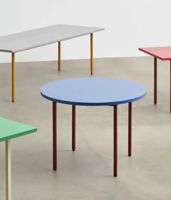 HAY Tische-Two-Colour Tisch, 120 cm, Kastanienrot - Blau