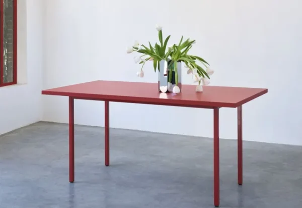 HAY Tische-Two-Colour Tisch, 160 × 82 cm, Kastanienrot - Rot