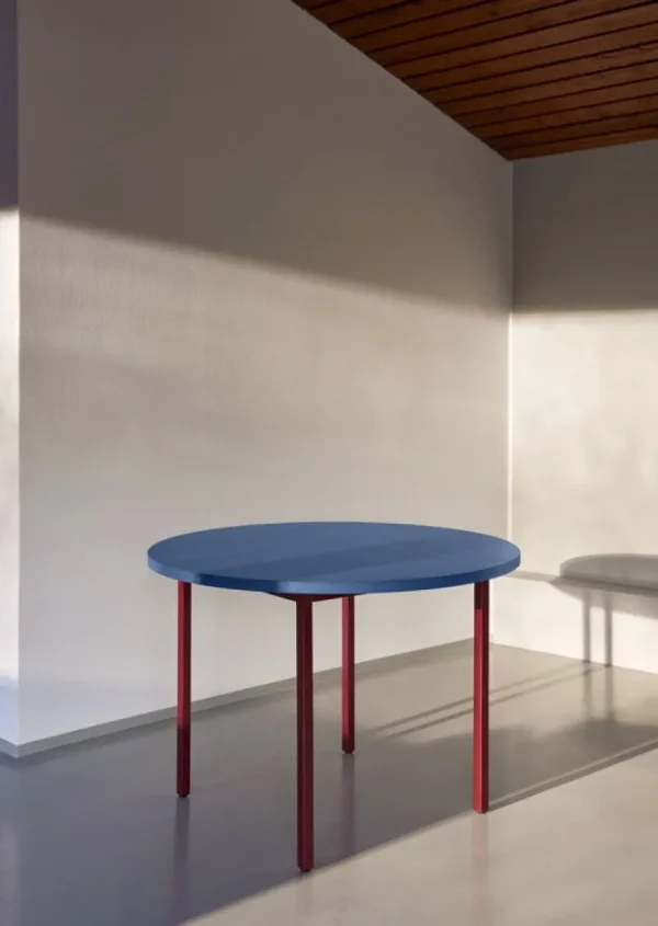 HAY Tische-Two-Colour Tisch, 120 cm, Kastanienrot - Blau