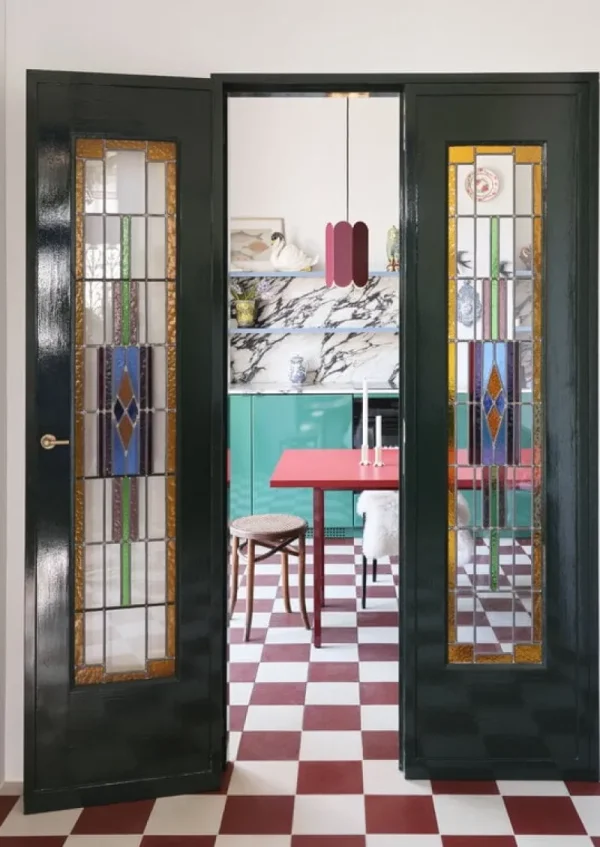 HAY Tische-Two-Colour Tisch, 200 × 90 cm, Kastanienrot - Rot
