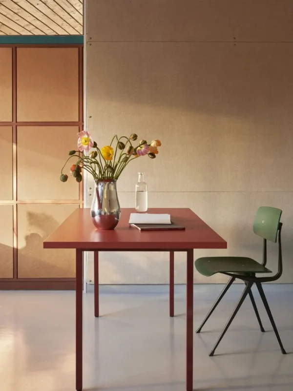 HAY Tische-Two-Colour Tisch, 240 × 90 cm, Kastanienrot - Rot