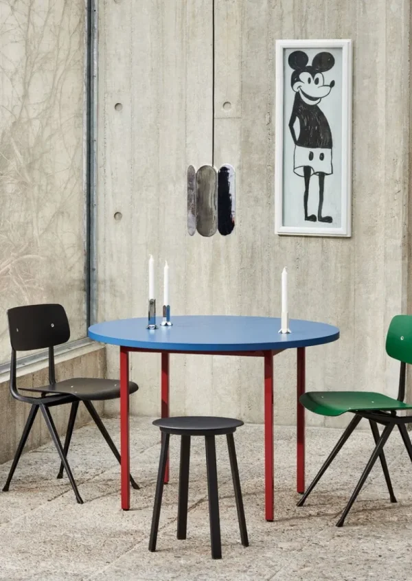 HAY Tische-Two-Colour Tisch, 120 cm, Kastanienrot - Blau