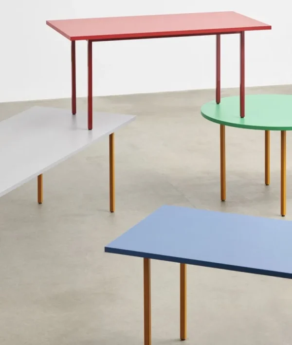 HAY Tische-Two-Colour Tisch, 105 cm, Ocker - Minzgrün