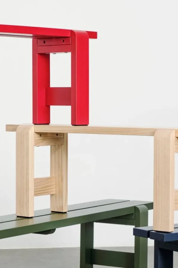 HAY Terrassenmöbel^Weekday Bank, 111 x 23 cm, Olivgrün