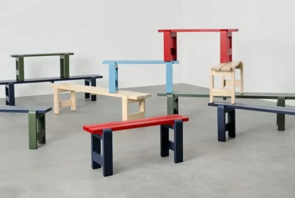 HAY Terrassenmöbel^Weekday Bank, 111 x 23 cm, Olivgrün