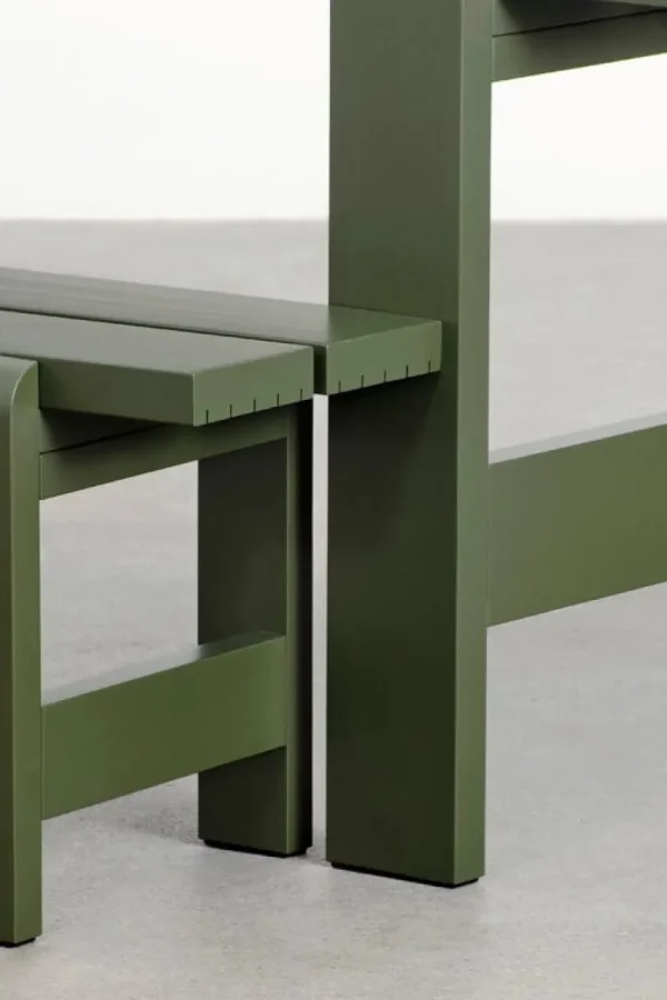 HAY Terrassenmöbel^Weekday Bank, 111 x 23 cm, Olivgrün