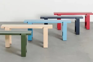 HAY Terrassenmöbel^Weekday Bank, 111 x 23 cm, Olivgrün