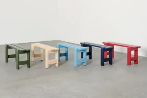 HAY Terrassenmöbel^Weekday Bank, 111 x 23 cm, Olivgrün