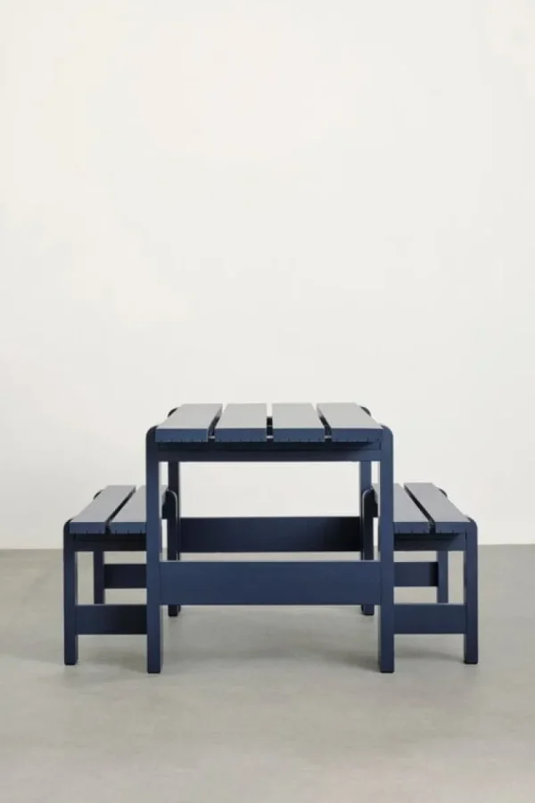 HAY Terrassenmöbel^Weekday Bank, 111 x 23 cm, Stahlblau