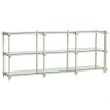 String Furniture Regale-HAY Woody 2.0 Regal, niedrig, rauchig graue Buche - klares Glas