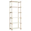 Muuto Regale-HAY Woody Column 2.0 Regal, hoch, geseift, Eiche - mandelweiß, Stahl