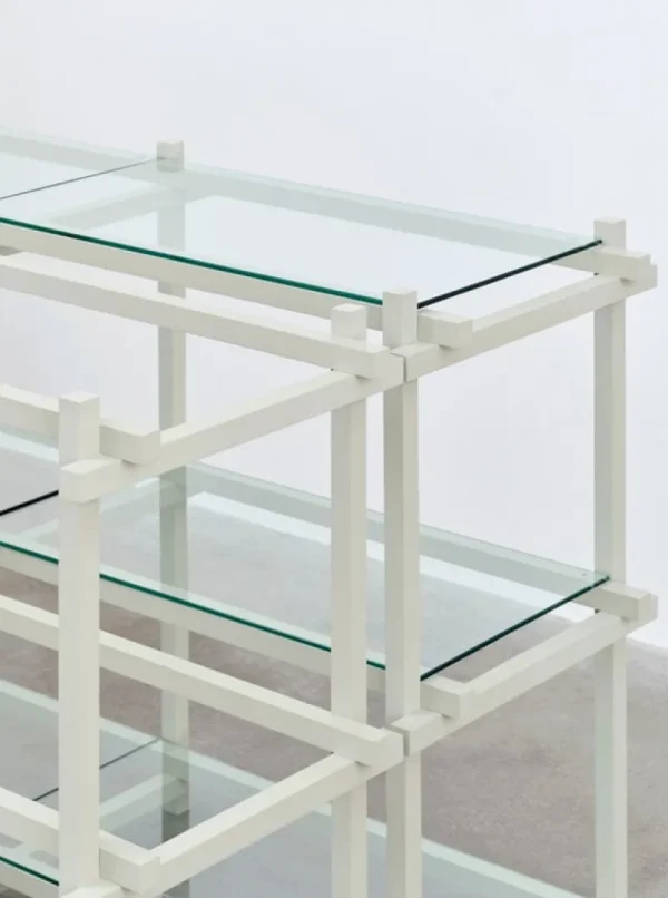 ferm LIVING Regale-HAY Woody Column 2.0 Regal, niedrig, rauchgrau - rauchgrau, Stahl