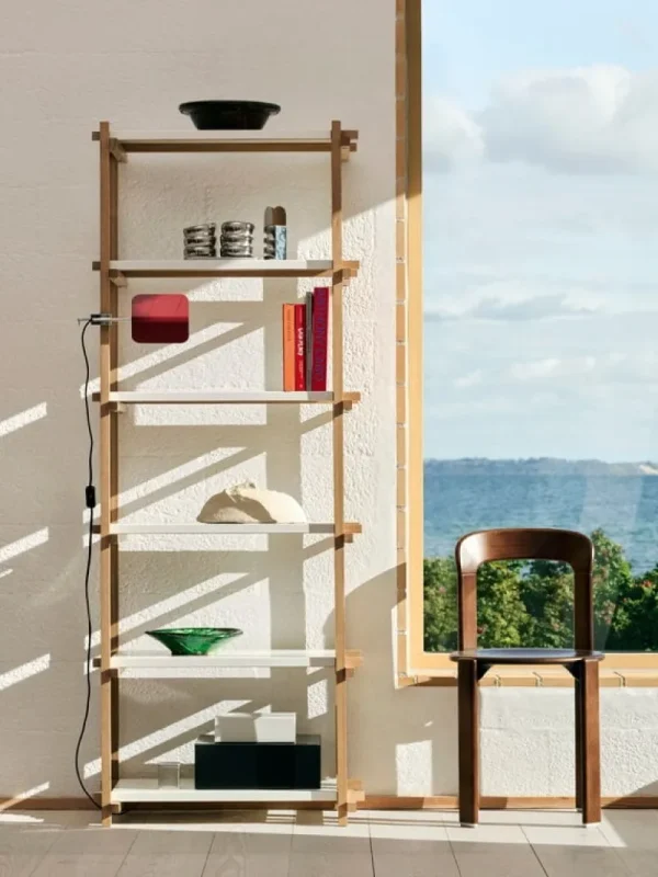 String Furniture Regale-HAY Woody Column Regal, hoch, weiß