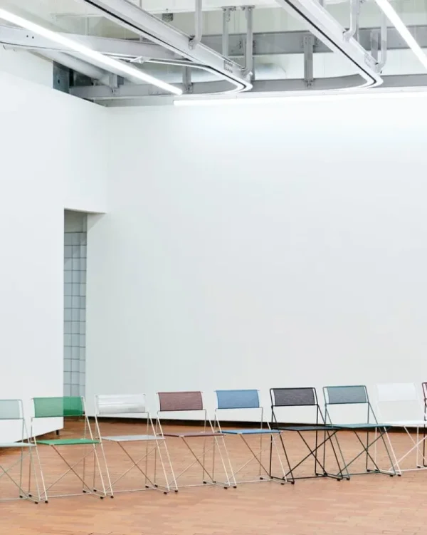 &Tradition Sitzgelegenheiten-HAY X-Line Stuhl, Innenbereich, verchromt - blasser Lindenstrauch