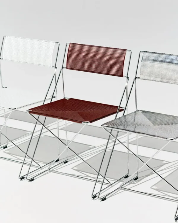 Muuto Sitzgelegenheiten-HAY X-Line Stuhl, Innenbereich, verchromt - verchromt