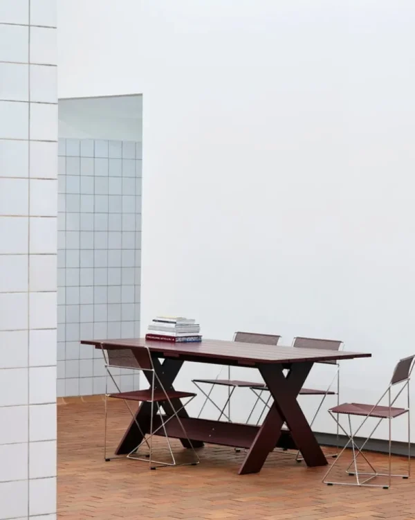 Artek Sitzgelegenheiten-HAY X-Line Stuhl, Innenbereich, verchromt - iron red