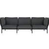 Massproductions Sofas Und Liegen-Hem 3 Sitzer Sofa Kumo mit Armlehnen, Graphit