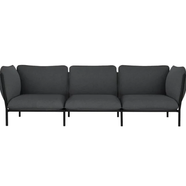 Massproductions Sofas Und Liegen-Hem 3 Sitzer Sofa Kumo mit Armlehnen, Graphit
