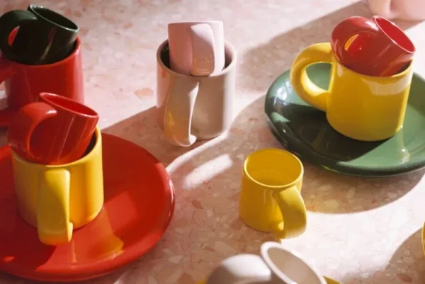Hem Geschirr^Bronto Espressotasse, 4 Stück, Orange