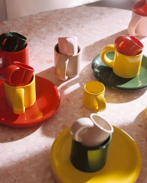 Hem Geschirr^Bronto Espressotasse, 4 Stück, Orange