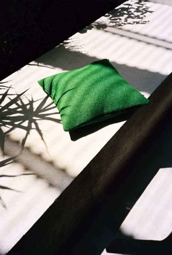 Hem Kissen^Crepe Kissen, 50 x 50 cm, Tannengrün